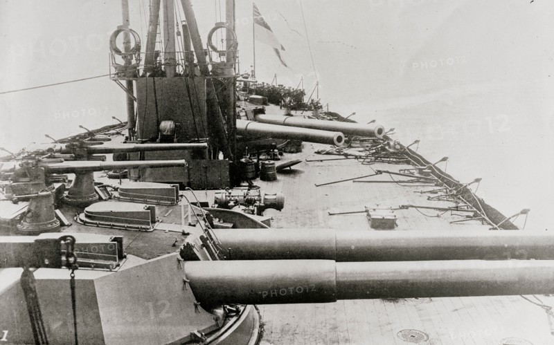 Quarterdeck of DREADNOUGHT cleared for action