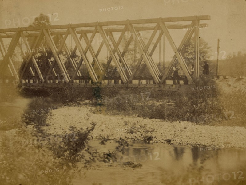 Railroad trestle bridge 1863