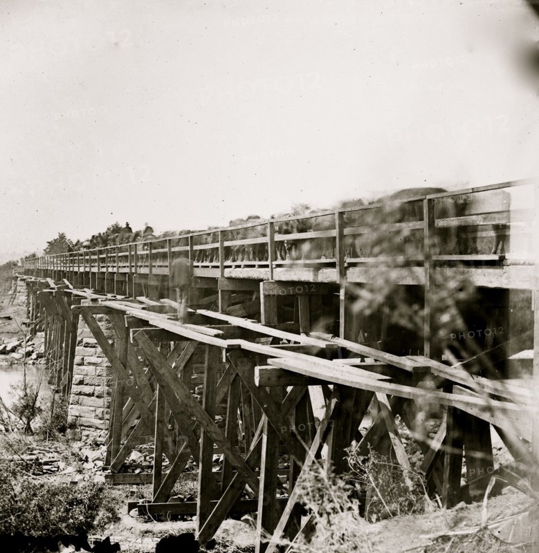 Rappahannock River, Virginia. Bridge across the Rappahannock