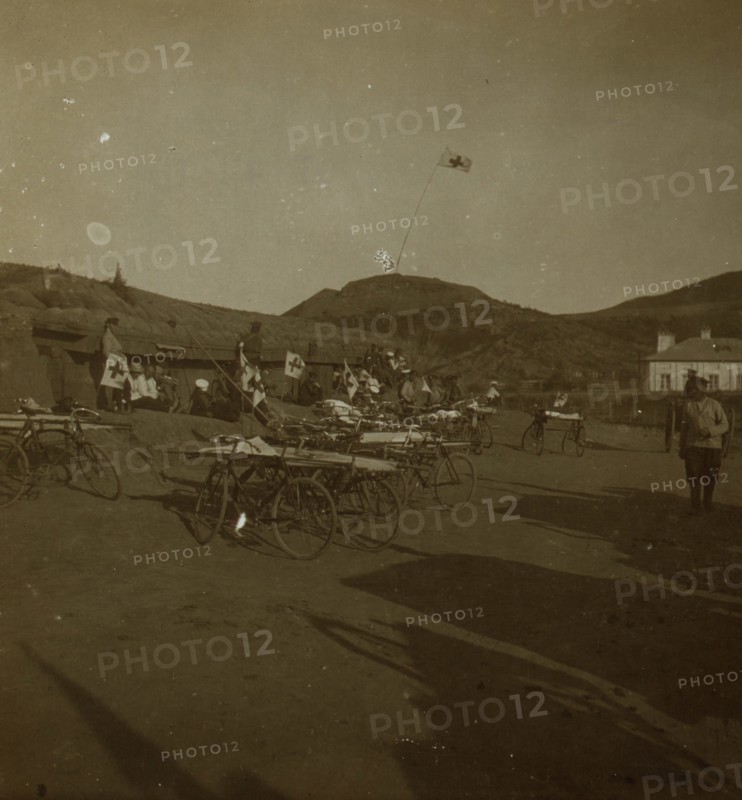 Red Cross station near Kuropatkin Fort, north of Port Arthur 1905