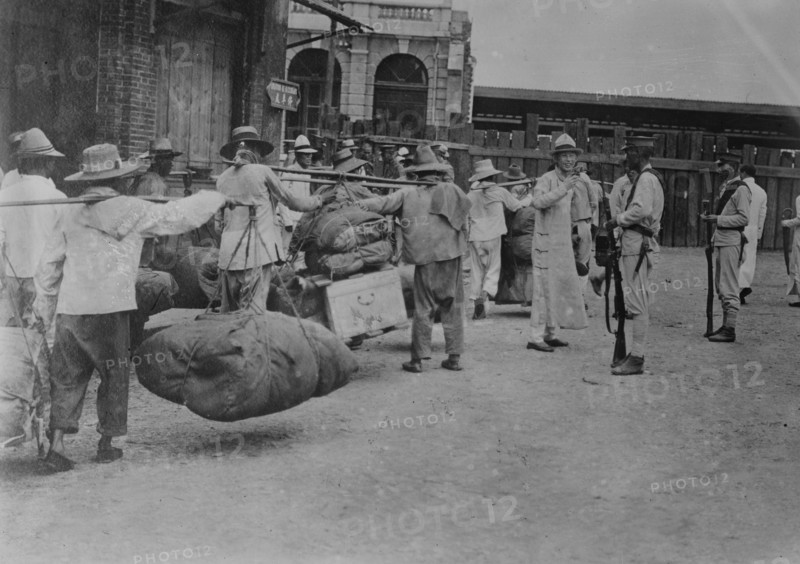 Refugees at Hankau during uprising 1911