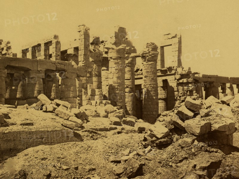 Remains of the third pylon of the Grand Temple, Thebes. 1880