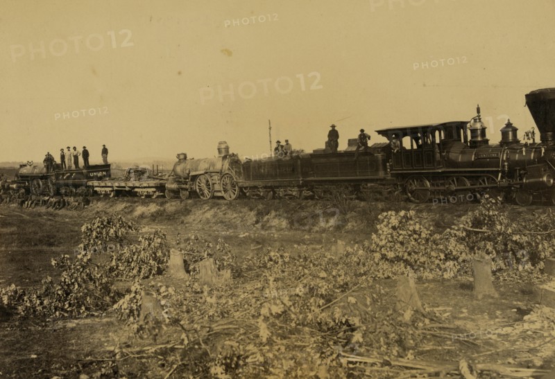 Wreck on the track, ready for transportation to Alexandria.  1863