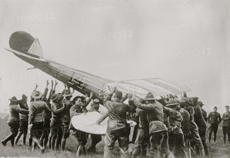Righting an overturned plane