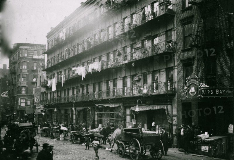 Row of tenements on the Lower East Side 1912