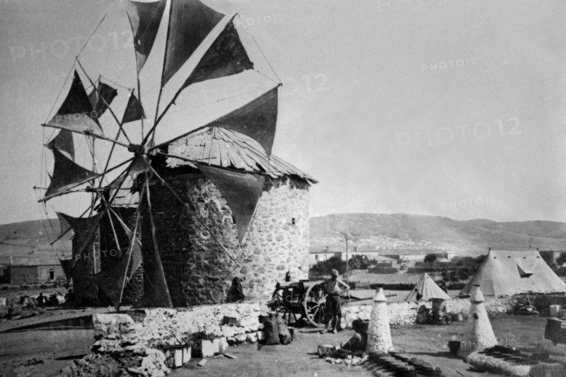 Sails on Windmills in Greece 1915