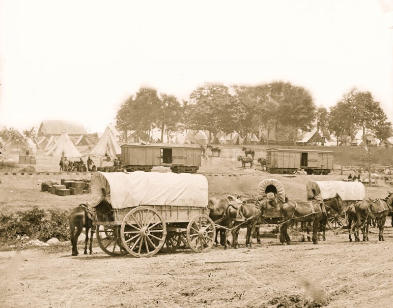 Savage Station, Va. Headquarters of Gen. George B. McClellan on the Richmond & York River Railroad 1863