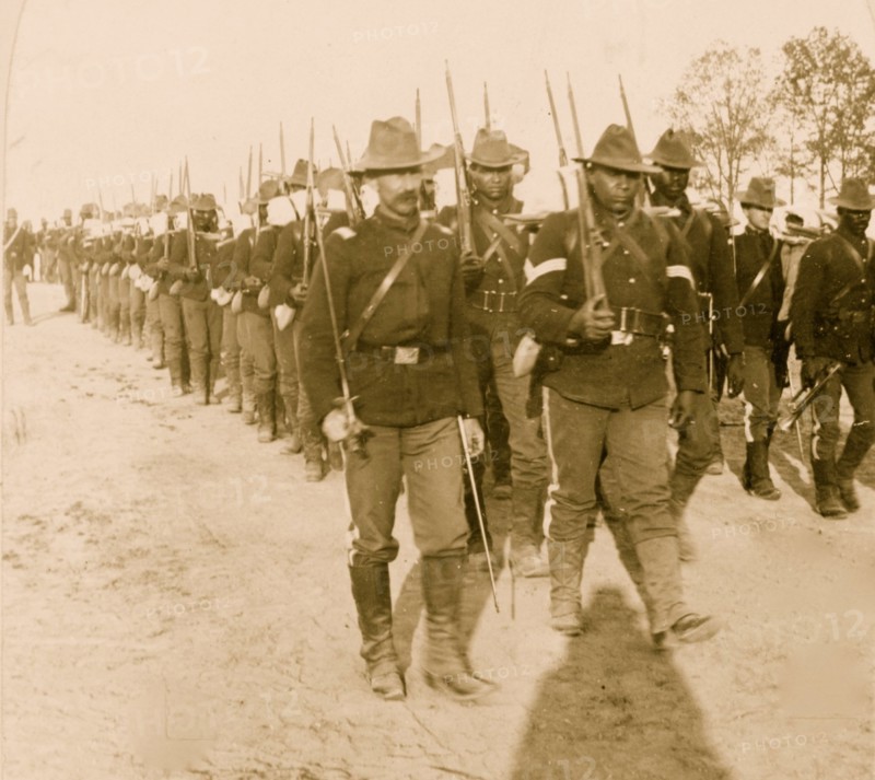 Tramp, tramp, tramp for Cuba - 24th U.S. Infantry 1898