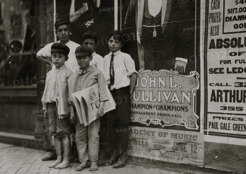Newsboys in Norfolk, Virginia 1912