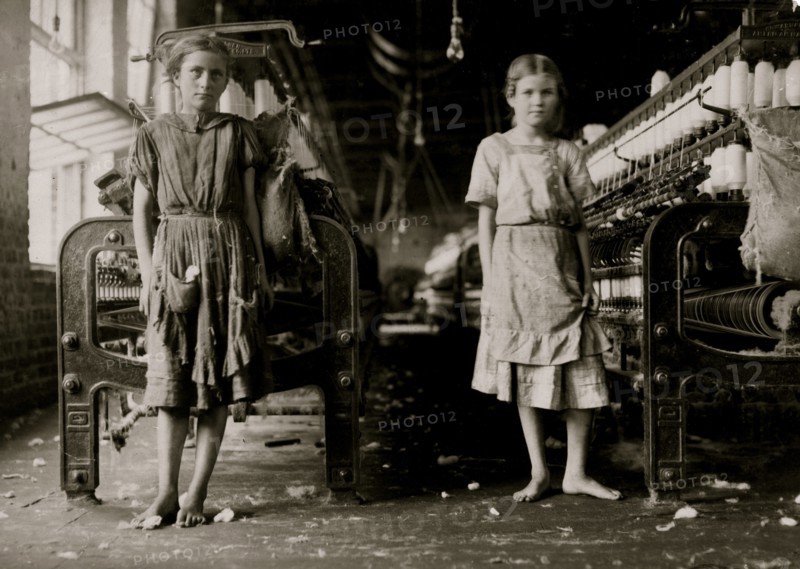 Spinners in a cotton mill.  1911