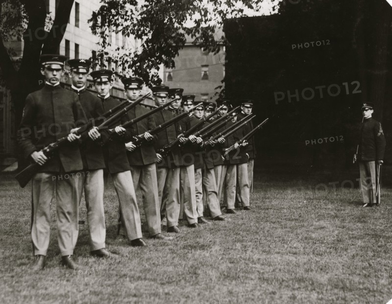 High School Cadets Drill at Technical High 1916