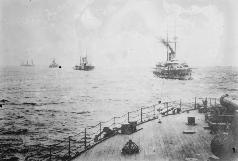 Japanese Fleet Advances Against the Russians 1904