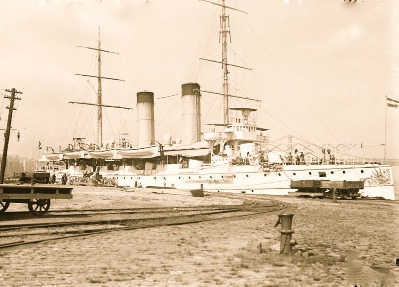 The ship "Utrecht" of Holland, at pier 1909