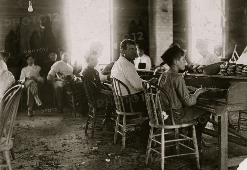 These boys were surely under 14. Cigar makers in Englehardt Co., Tampa, Fla. 1909