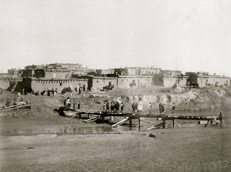 trip to Zuñi--The Shalaco cross to south side of the river to dance and plant the plumes 1897