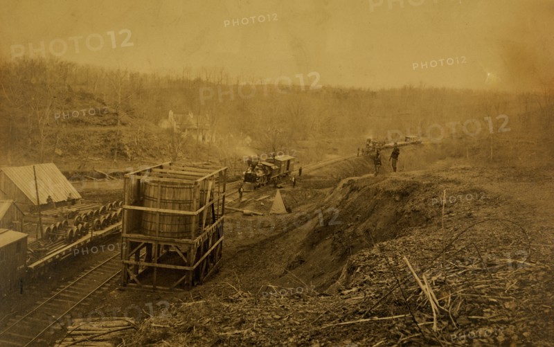 Pope's Head, near burnt bridge, Orange & Alexandria Railroad 1863