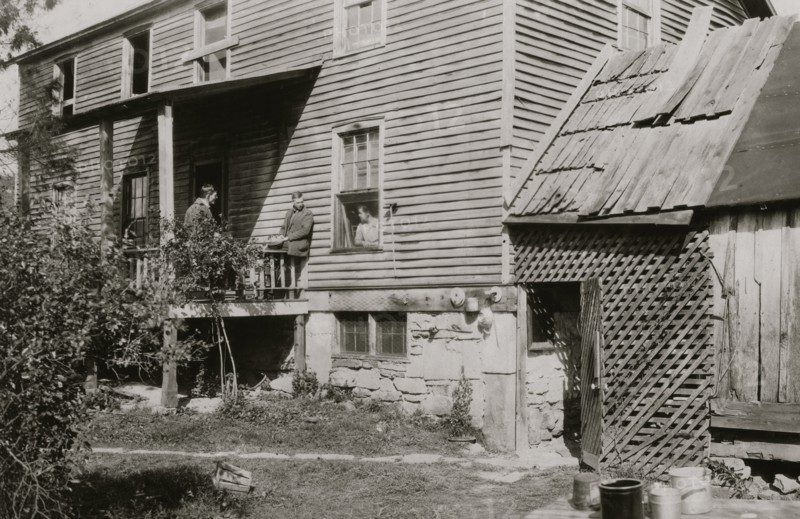 W.A. Copen's old home at Big Chimney, W. Va. Windows out on upper floor and generally run down 1921