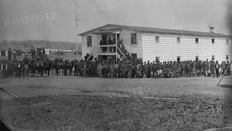 Washington, District of Columbia. Mess house at government stables 1865