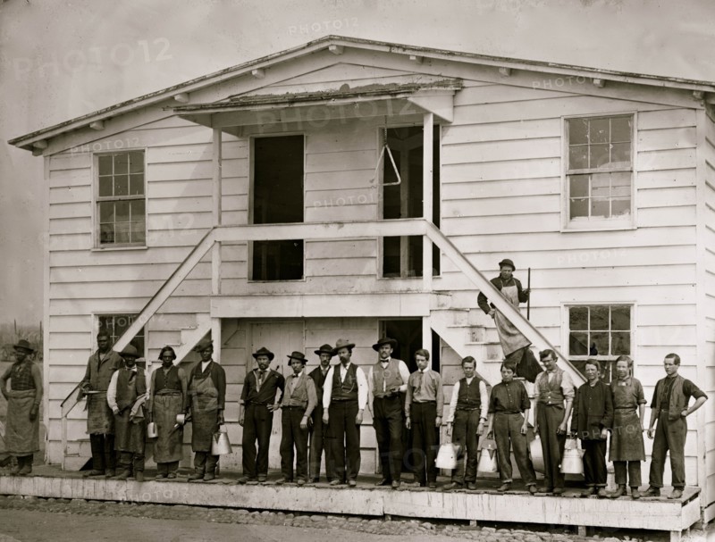 Washington, District of Columbia. Mess house at government stables 1865