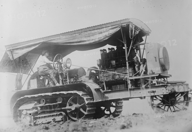 Woman's Land Army, Operating a Tractor 1917
