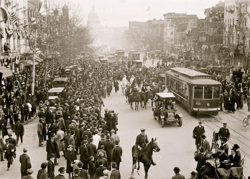 Woman's Suffrage Marchers arriving from New York 1913