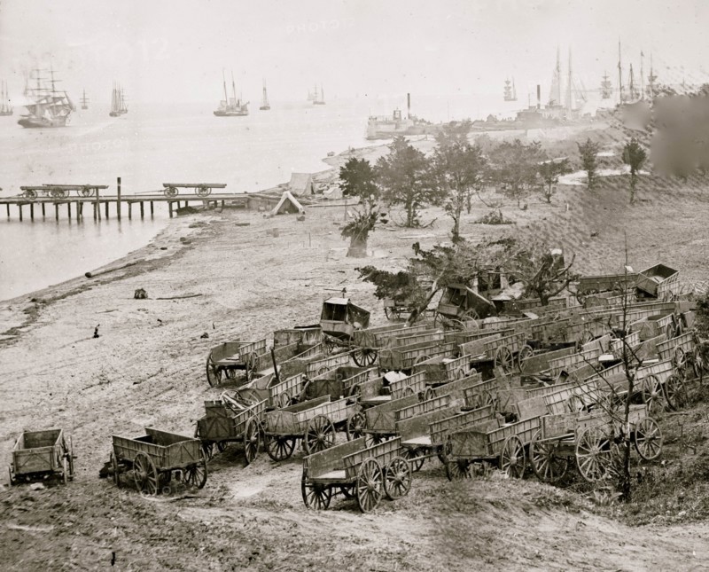 Yorktown, Va. Federal wagon park 1862