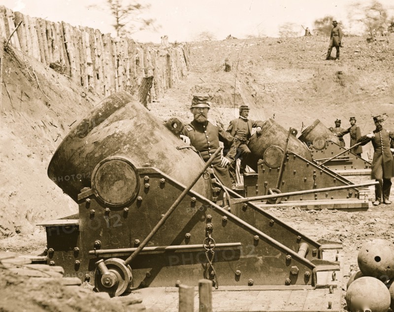 Yorktown, Virginia. Battery No. 4 mounting 13-inch mortars. South end 1863
