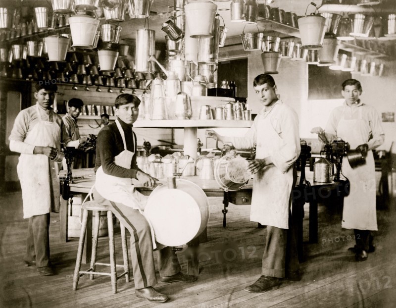 Carlisle Indian School Metalworking Class 1904