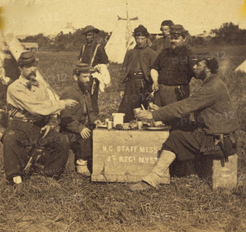 Zouaves at Mess 1861