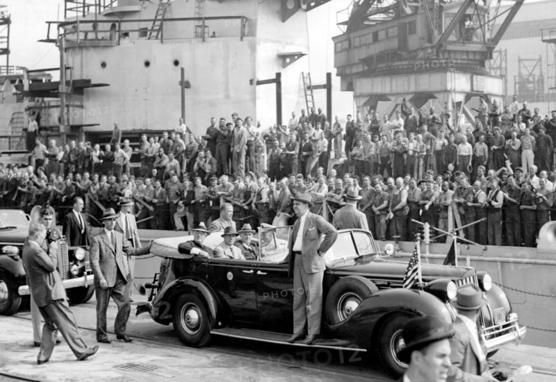 Roosevelt at the Naval Shipyards, Philadelphia, PA