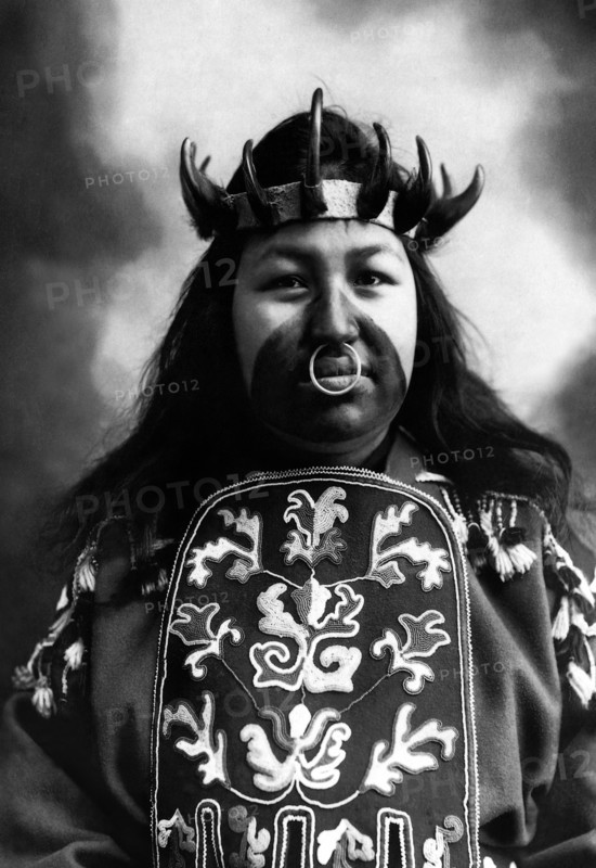 Native Woman in Full Potlach Costume