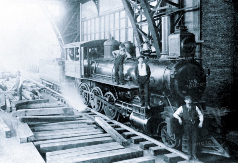 Three Men Standing On Train, Philadelphia, PA