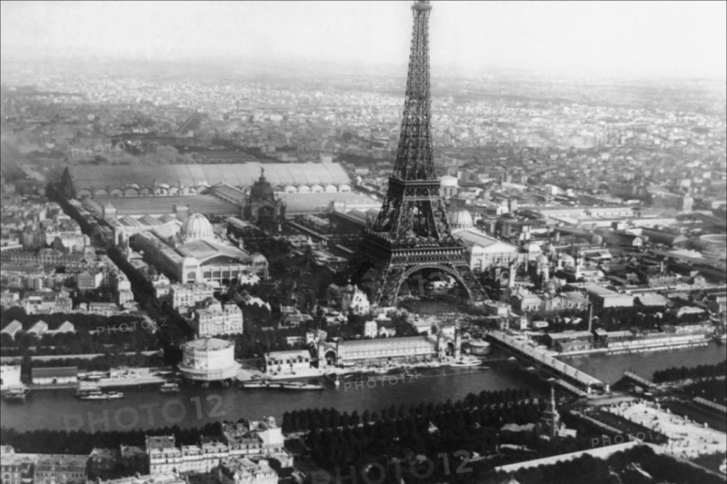 Eiffel Tower as viewed from a Balloon