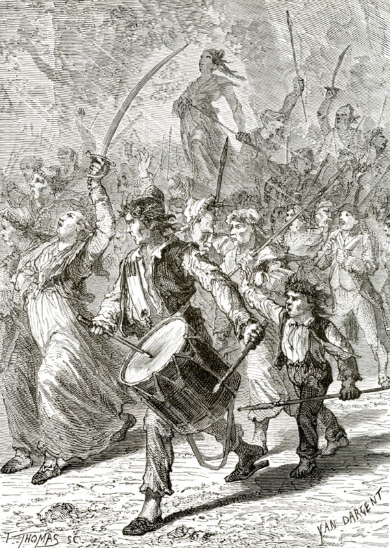French Revolution 1789-1799 Stanislas Marie Maillard at the march to Versailles October 5th 1789