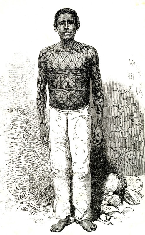 History and origins of tattooing tattoos of a native of Brazil