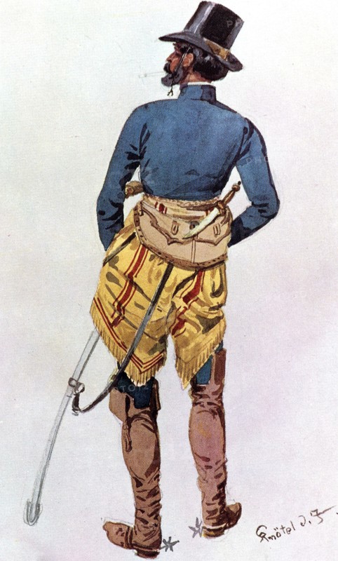 War of the Triple Alliance War of Paraguay 1865 1870 Argentina Officer in uniform
