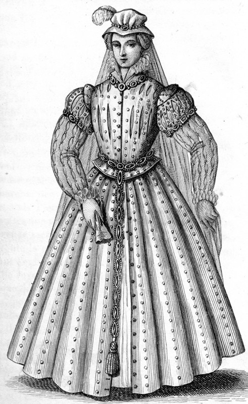 French vintage clothes Francois kingdom II XVI century King France Marie Stuart