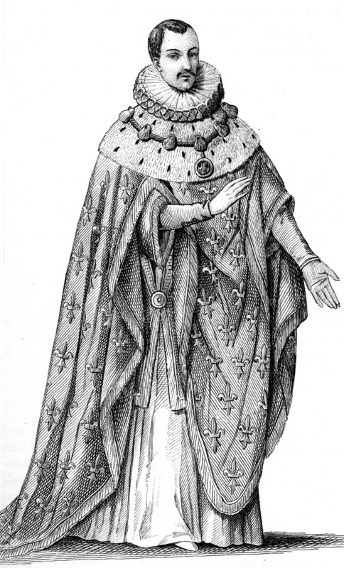 French vintage clothes Charles kingdom IX XVI century King France