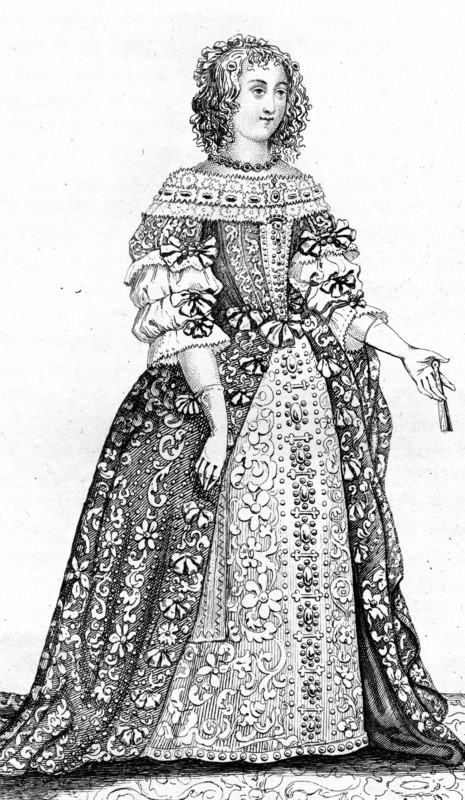 French vintage clothes XVI century King France Luis kingdom XIV Louis XIV Navarre Queen Marie D' Autriche