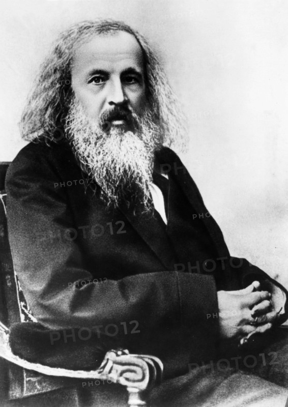 Dimitri ivanovich mendeleev, 1834 - 1907, famous russian chemist.