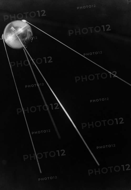 Sputnik 1, the first artificial earth satellite, launched by the soviet union on october 4, 1957.