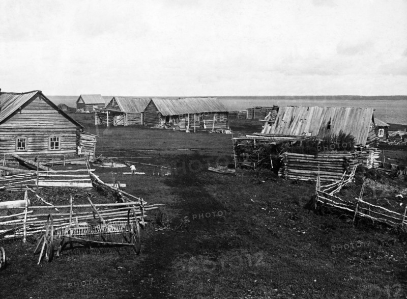 A general view of kurejka (1939) in the turukhansk district of the krasnoyarsk territory, where joseph stalin was exiled by the tsarist government 1913 - 1917.