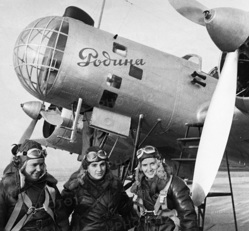 Order-bearers captain polina osipenko (co-pilot and commander of the plane), deputy to the supreme soviet of the ussr valentina grizodubova (navigator), and senior lieutenant marina raskova right before their historic flight, they set a world record for non-stop direct flight by women when they flew a tupolev db2/ant37 aircraft named rodina 6,000 kilometres (3,700 miles) from moscow to komsomolsk-on-amur, on the south-eastern tip of siberia, september 24, 1938.