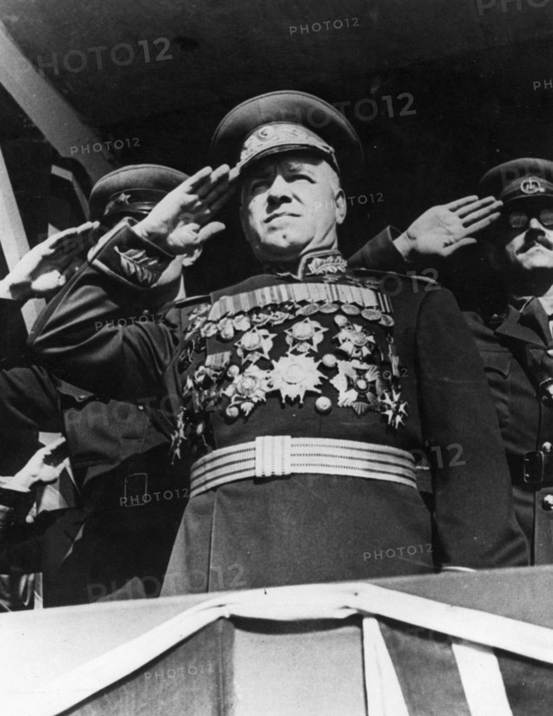 Marshal georgy zhukov, hero of the soviet union, 1945.