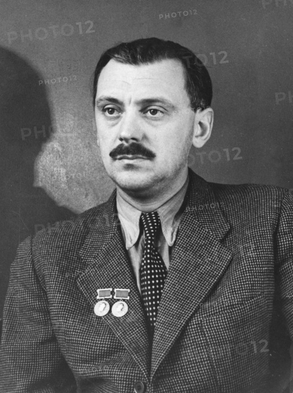 Sergei mikhalkov, soviet poet and playwright, co-author with stalin of the soviet national anthem, photo: 1946.