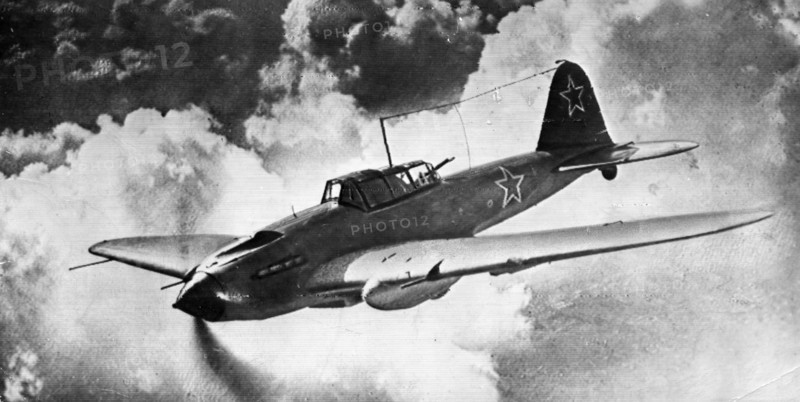 A soviet ilyushin 2 stormovik bomber, world war 2.