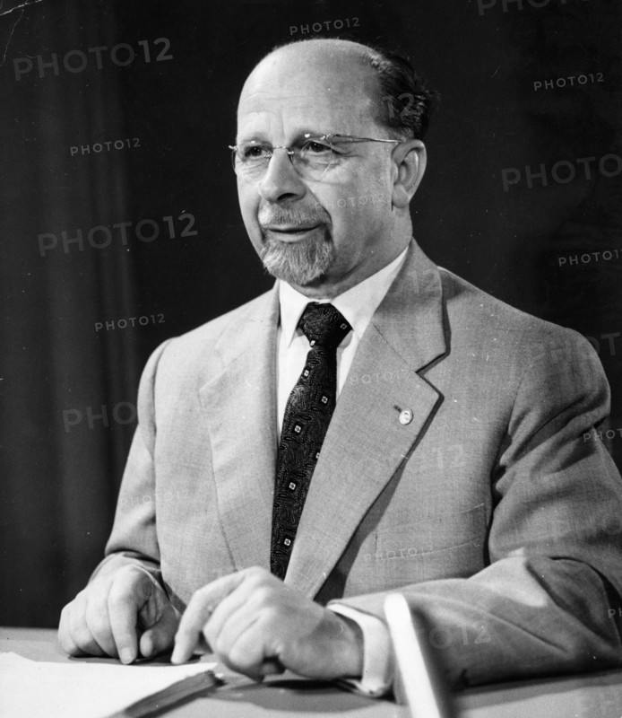 Walter ulbricht, state council chairman and first secretary of the central committee of the socialist unity party (sed), during his significant speech on the peace policy of the gdr on gdr television and radio on september 15, 1961.