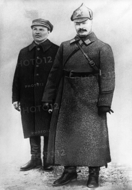 Sergei mironovich kirov (left) and mikhail frunze in baku in april 1925.