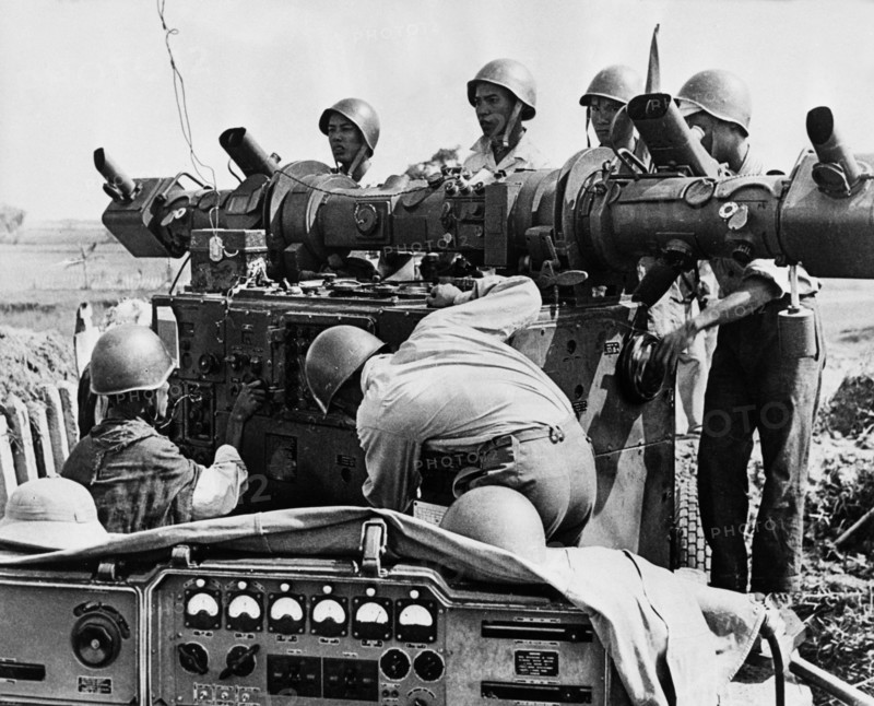 Control center for one of the anti-aircraft defense units near hanoi, north vietnam, 1966.