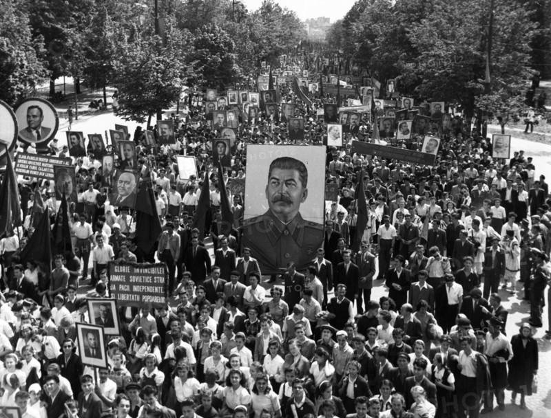 A may day celebration in bucharest, romania, 1952, more than 500,000 people participated.